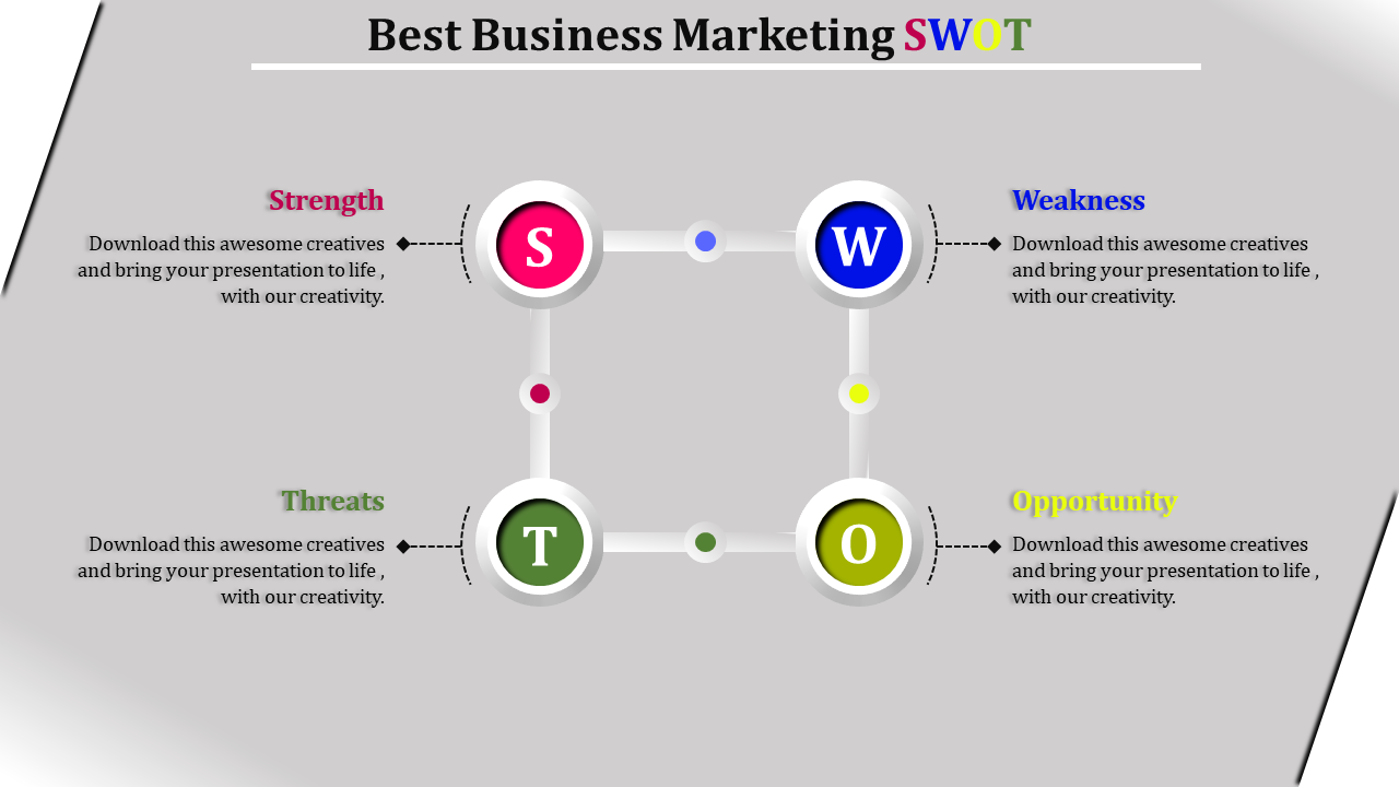Infographic marketing SWOT analysis template